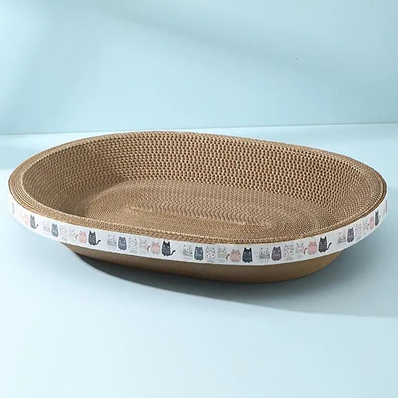 New Corrugated Cat Scratcher Cat Scrapers Round Oval Grinding Claw Toys for Cats Wear-Resistant Cat Bed Nest Cat Accessories