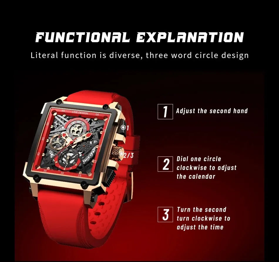 LIGE Men Watch Top Brand Luxury Waterproof Quartz Watches For Men Sport Chronograph Wristwatch Men Clock Relogio Masculino