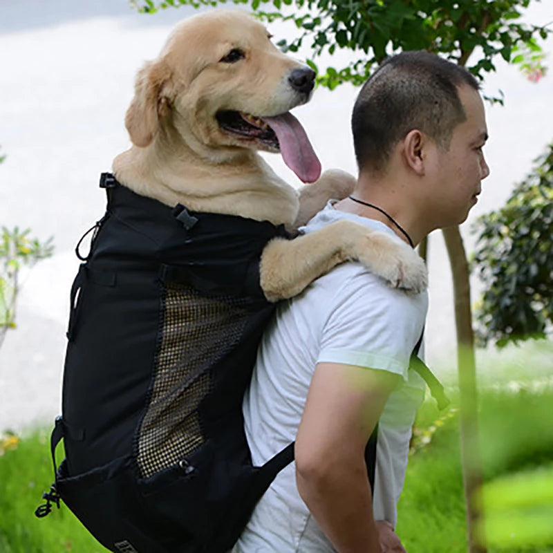 Portable Pet Shoulder Bag, Breathable Dog Carrier Bags for Hiking Travel, Outdoor Portable Puppy Mesh Pack, S-XL