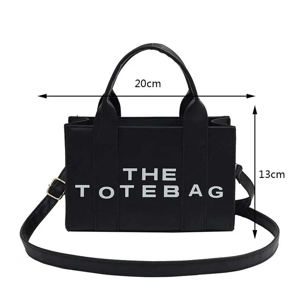 The Tote Bag For Women Trendy PU Leather Handbag Luxury Top Handle Satchel Purse Casual Crossbody Bag Casual Simple Shoulder Bag