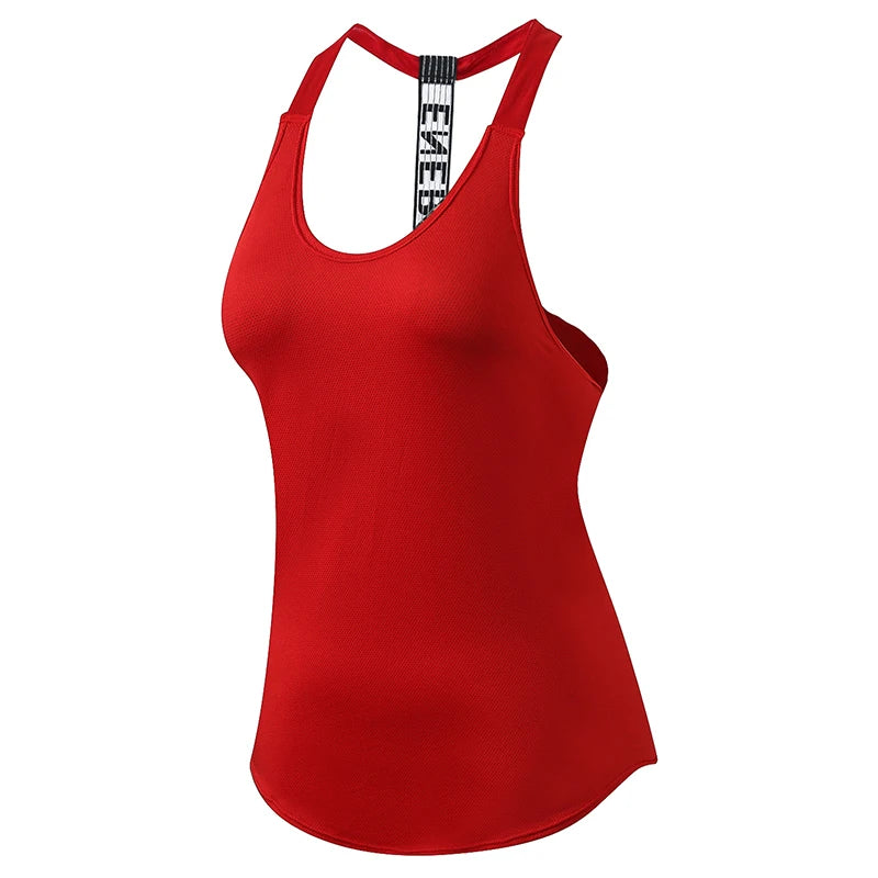 2024 Gym Tops Women's Sports Top Letter Backless Shirts Sleeveless Yoga Tops Fitness Running Quick Dry Tank Crop Top