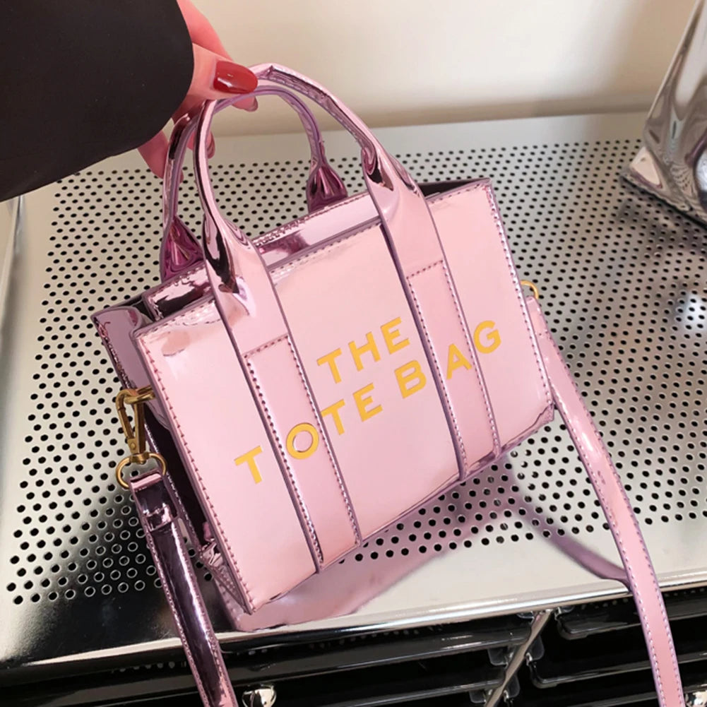 The Tote Bag For Women Trendy PU Leather Handbag Luxury Top Handle Satchel Purse Casual Crossbody Bag Casual Simple Shoulder Bag