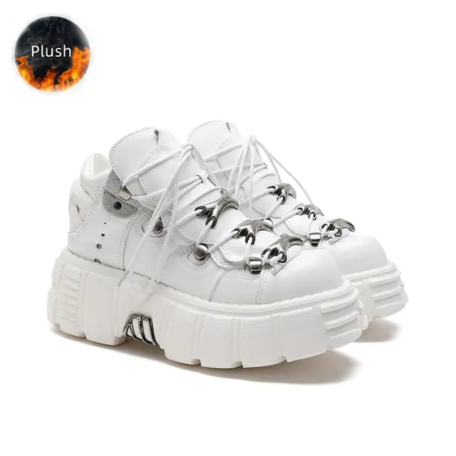 U-DOUBLE Marke Punk Stil Frauen Schuhe