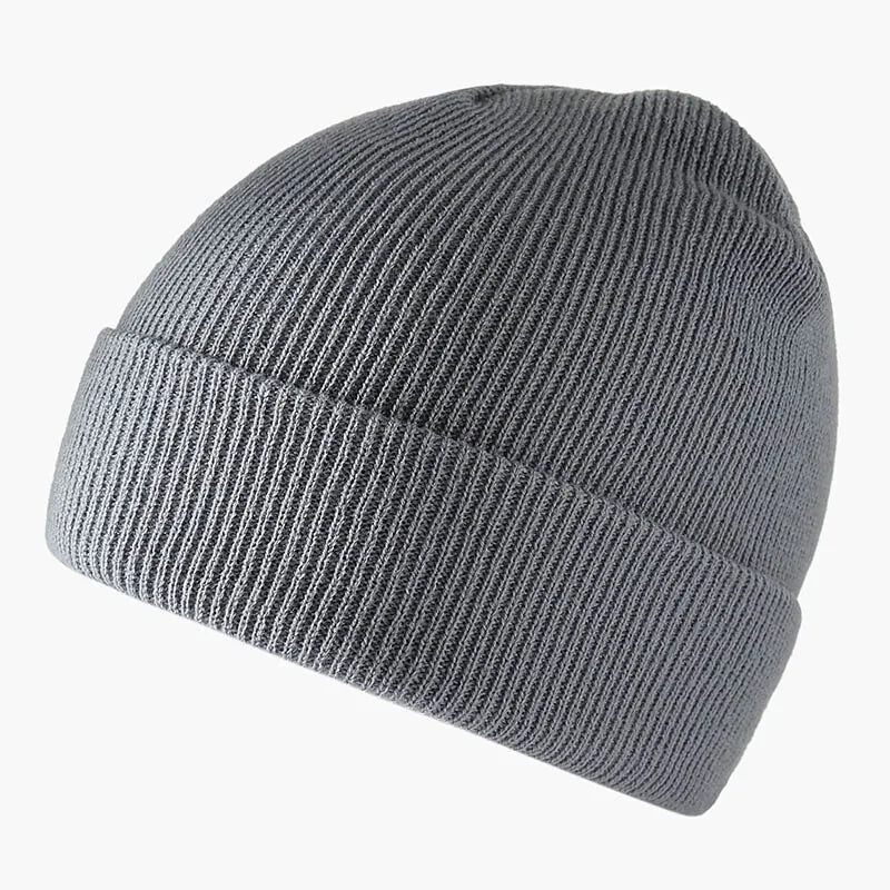 Ribbed Knitted Fisherman Beanie Hat