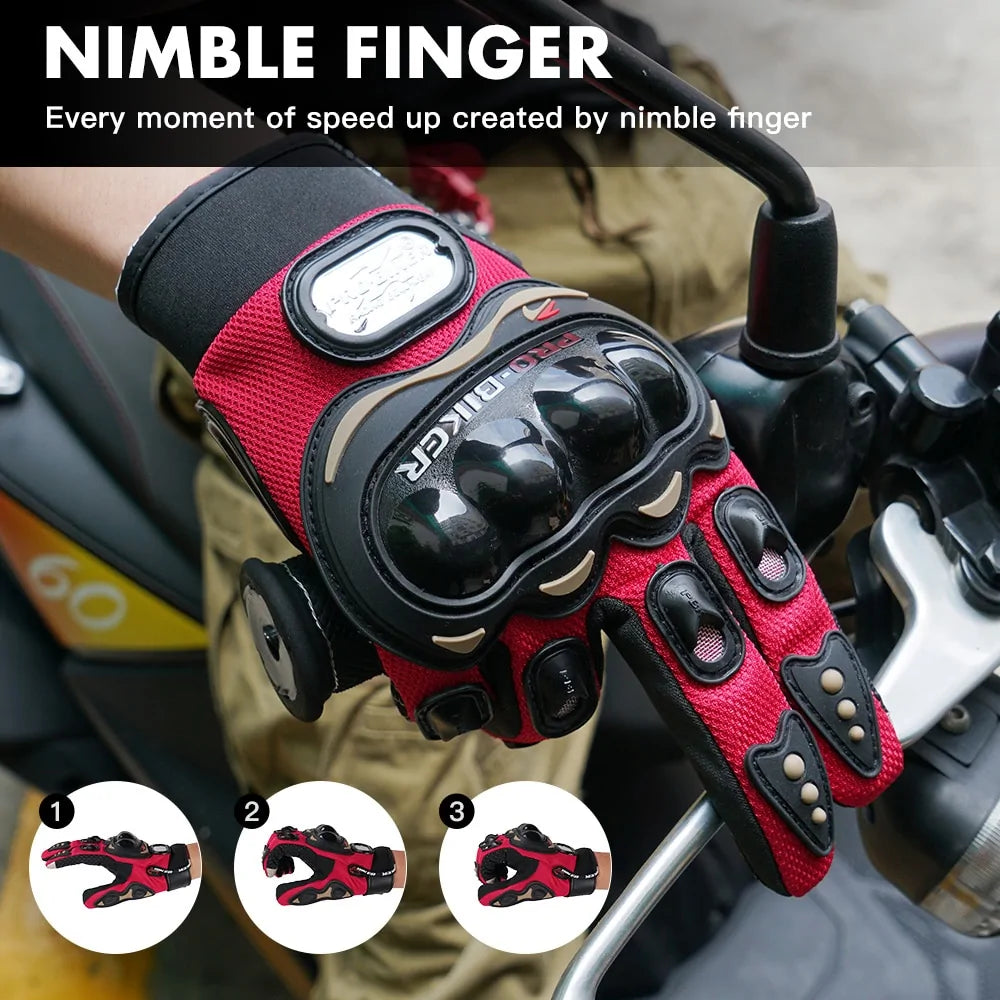 Touchscreen-Motorrad-Rennhandschuhe