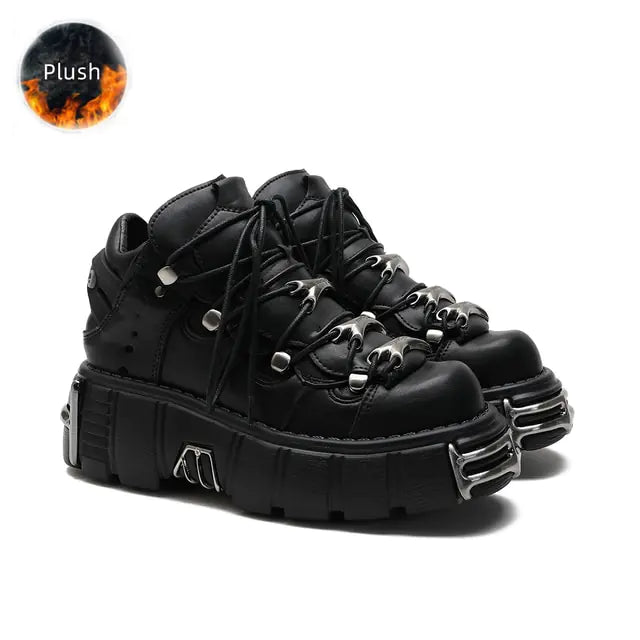 U-DOUBLE Marke Punk Stil Frauen Schuhe