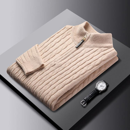 Men's Stand Collar Sweater Long Sleeve