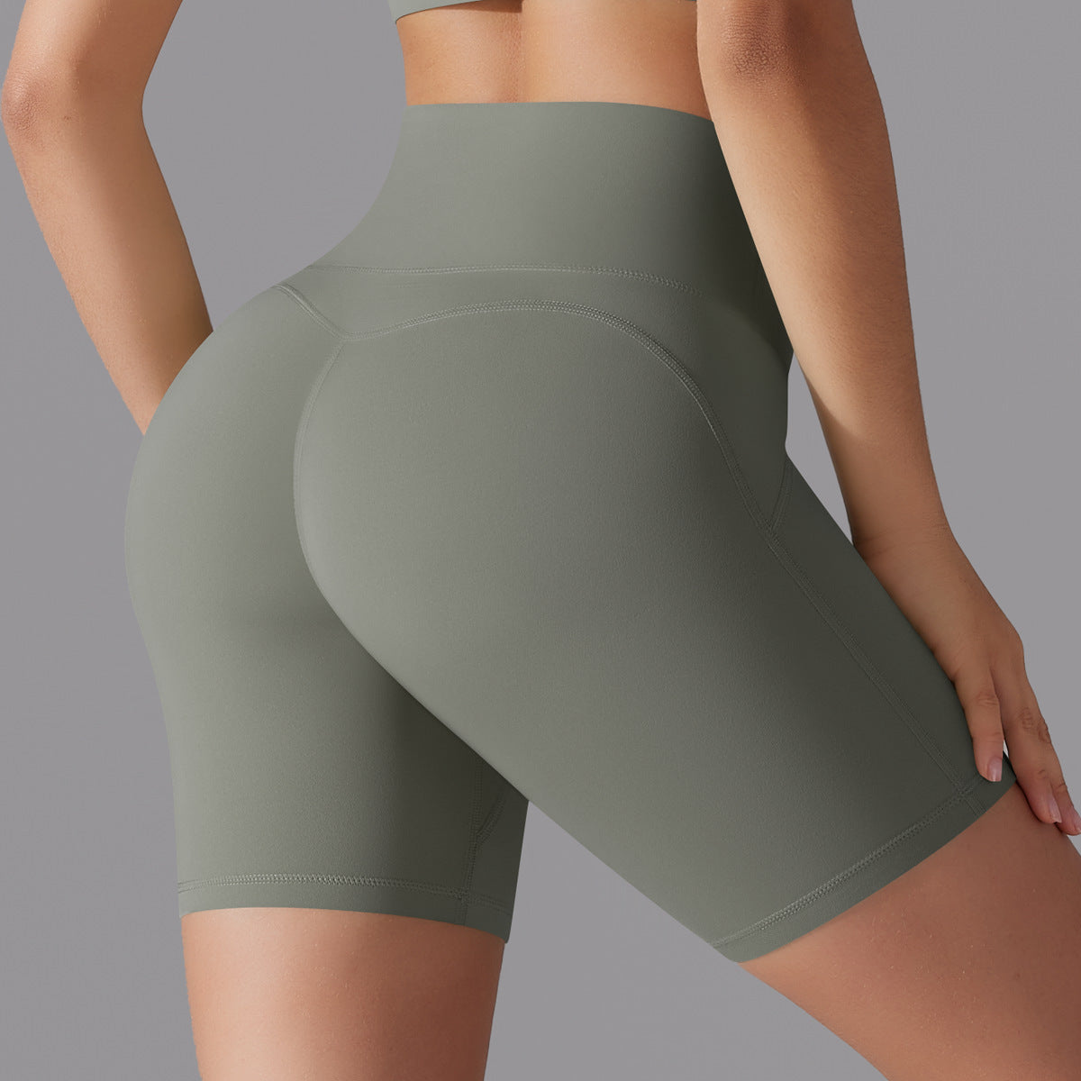 Yoga-Shorts mit hoher Taille für Damen