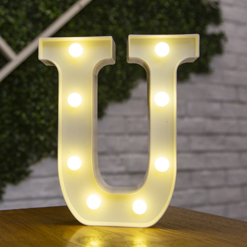 26 Buchstaben weiße LED Nachtlicht Festzelt Zeichen Alphabet Lampe