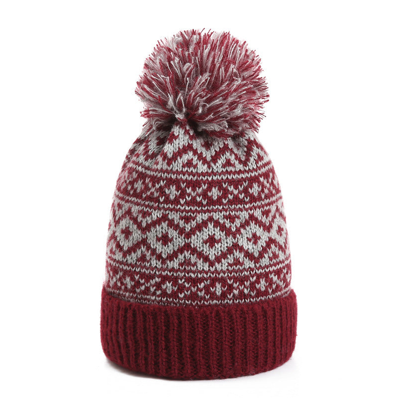 Wool Knitted Hat Female Korean Version Sweet