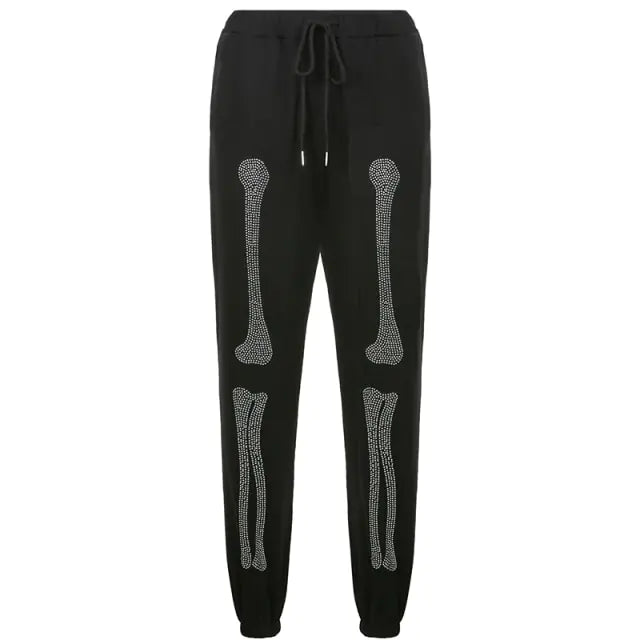 Bone Strass Damen Jogginghose und Jacke