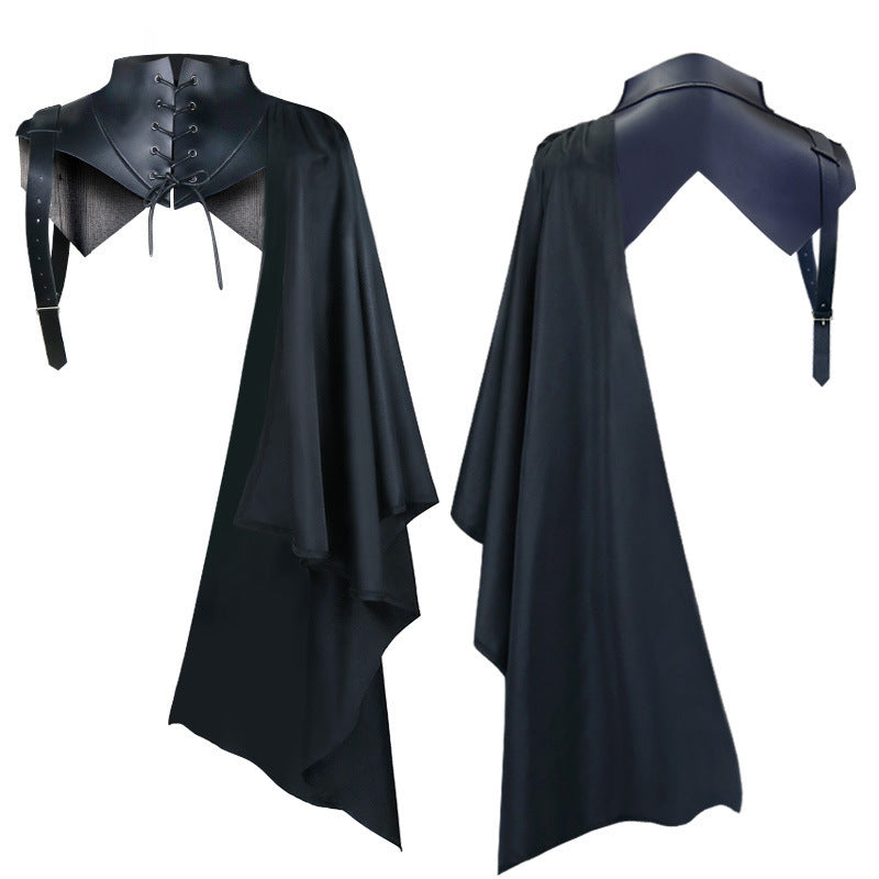 Halloween Dance Costume Death Cape Medieval Hat