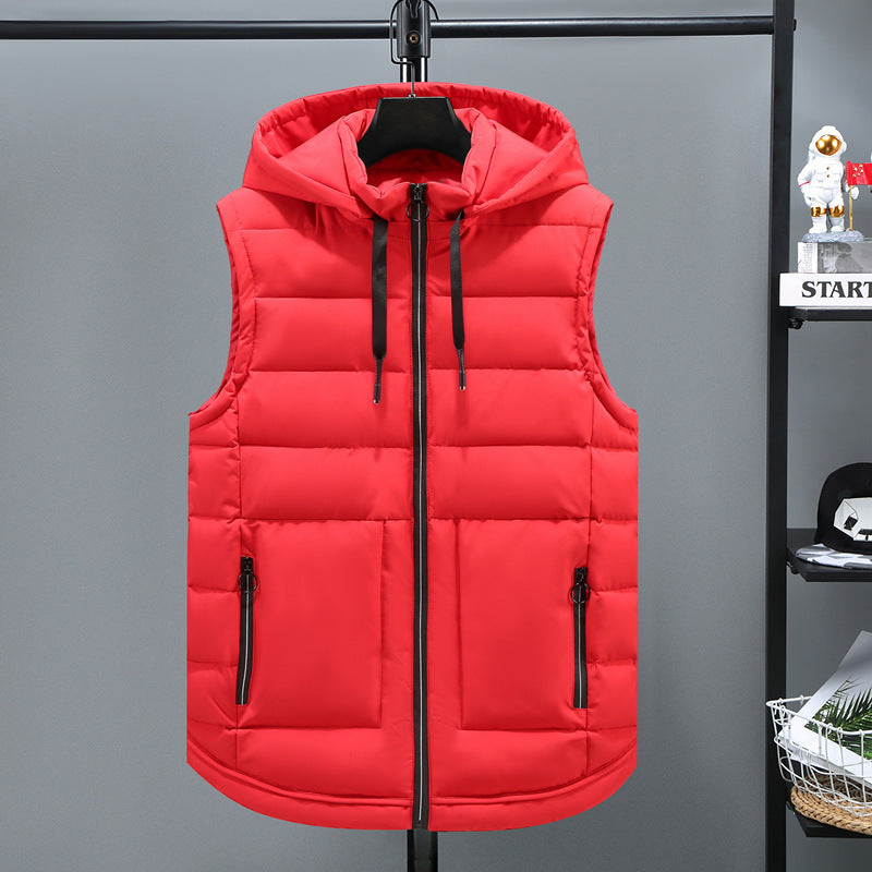 Vest Men's Autumn And Winter Thickened Cotton Padded