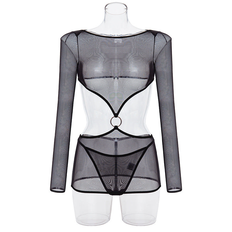 Summer New Comfortable Sheer Mesh Underwear Two-piece