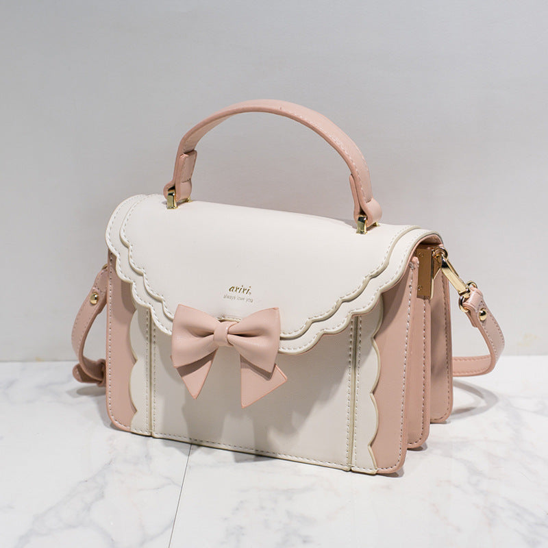 Women's Fashion New Bow Style Small Square Bag