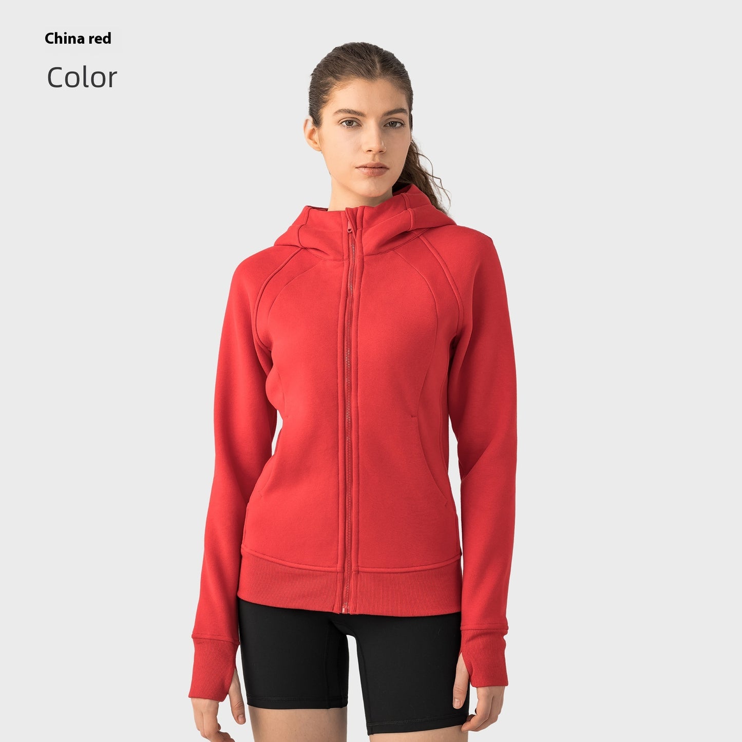 Thick Warm Hooded Sports Jacket Fitness Jacket