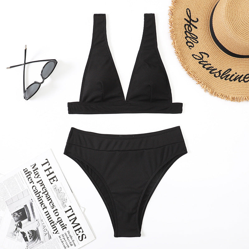 High Waisted Sexy Split Bikini Swimsuit