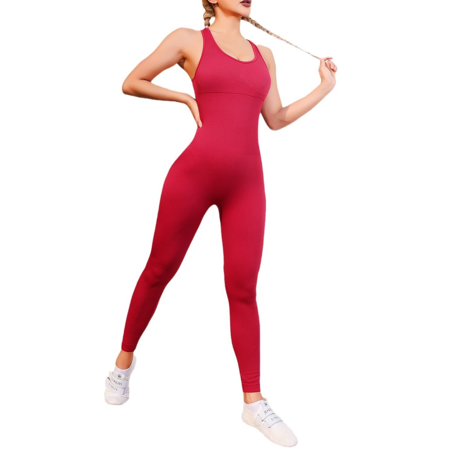 Tight Fitting Slimming Yoga Quick Drying Exercise Jumpsuit