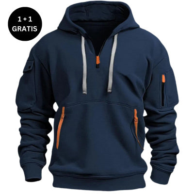 Cotton Dropped Shoulder Hooded Sweatshirt Men's Women's Plus Size Loose Pullover Fashion Sweatshirt