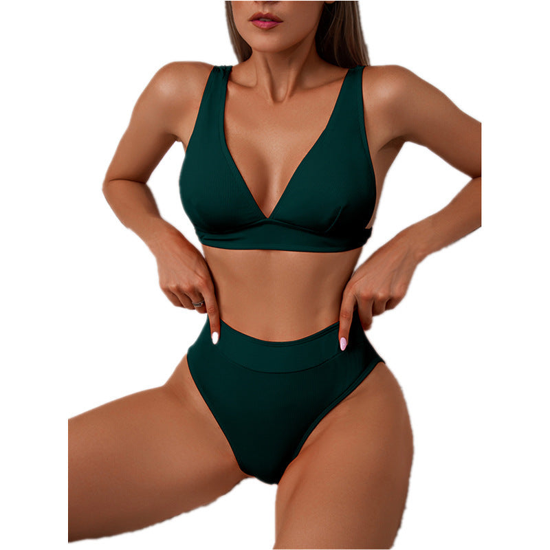 High Waisted Sexy Split Bikini Swimsuit