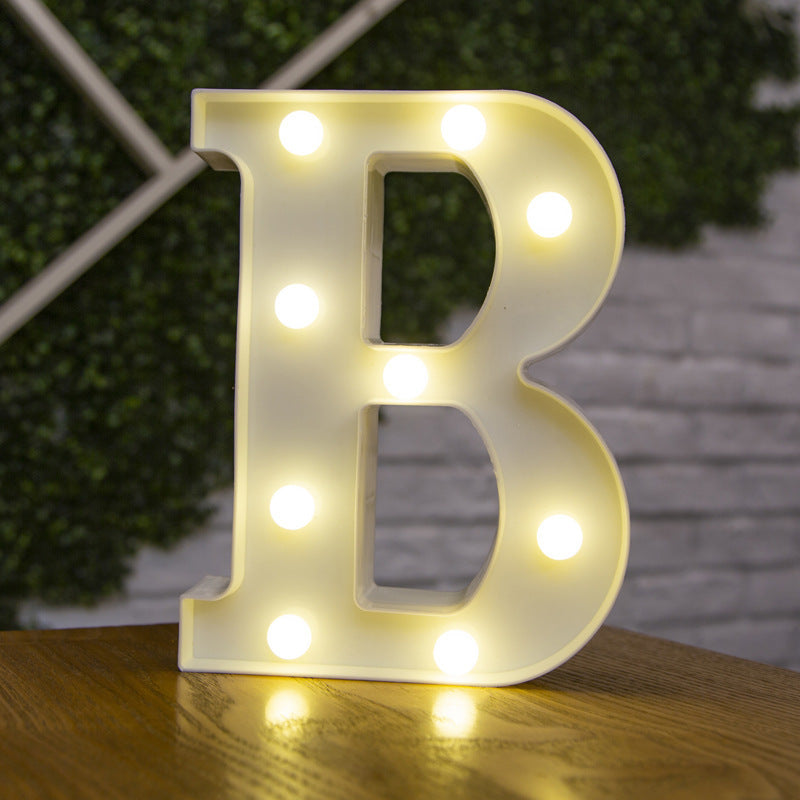 26 Buchstaben weiße LED Nachtlicht Festzelt Zeichen Alphabet Lampe