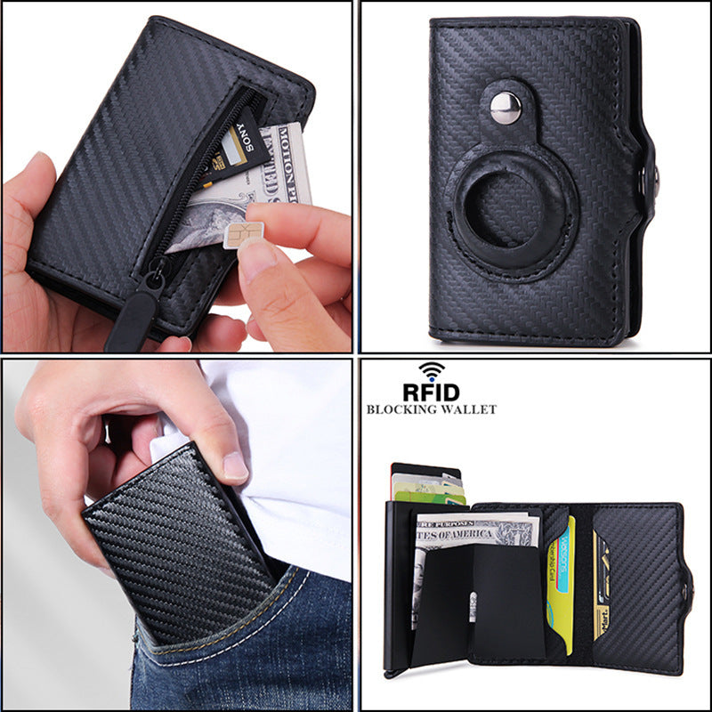 Multifunctional Card Holder Airtag Men's Short Card Holder Wallet Air Tag