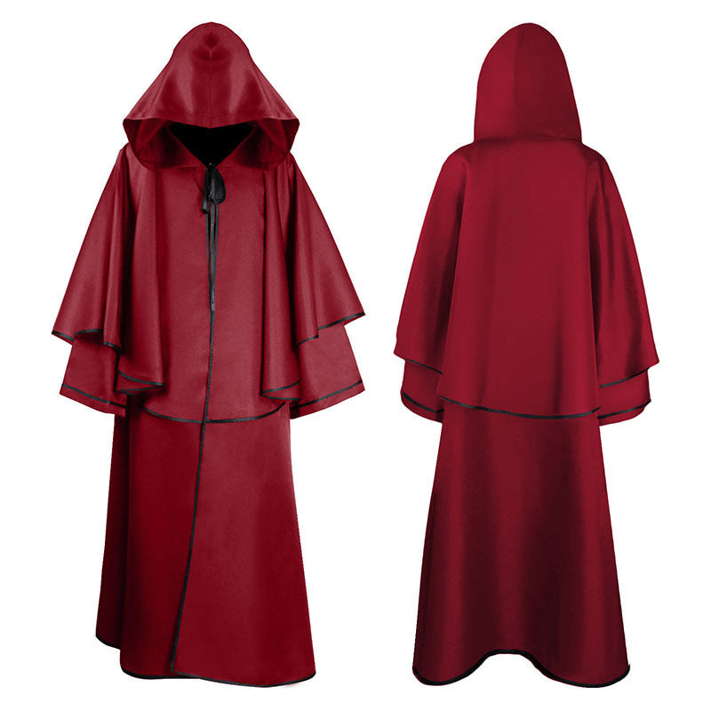 Halloween Ball Dress Up Death Cloak Medieval Hoodie Cloak