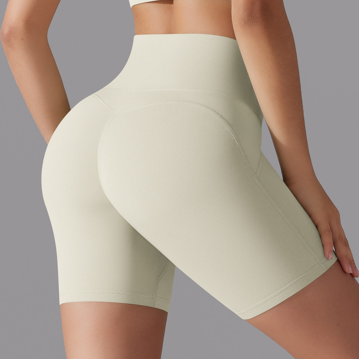 Yoga-Shorts mit hoher Taille für Damen