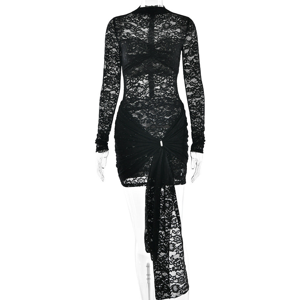 Slim Lace Women's Clothing Dress Long Sleeve