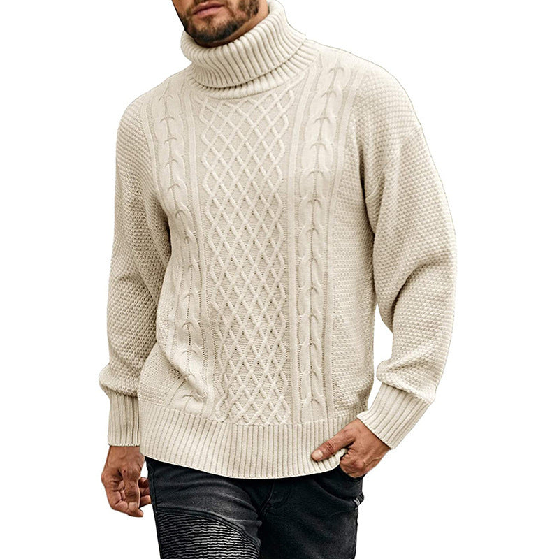 Men's Sweater Solid Color Long Sleeve Knitted Jacket