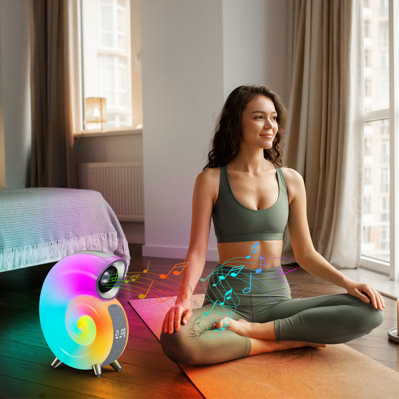 Conch Smart RGB Atmosphäre Licht Bluetooth Lautsprecher Wecker Wecklampe Weißes Rauschen Maschine Für Schlafendes Baby APP Steuerung