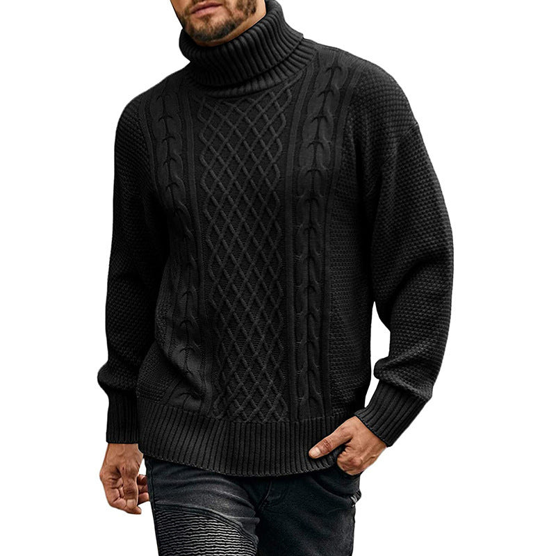 Men's Sweater Solid Color Long Sleeve Knitted Jacket