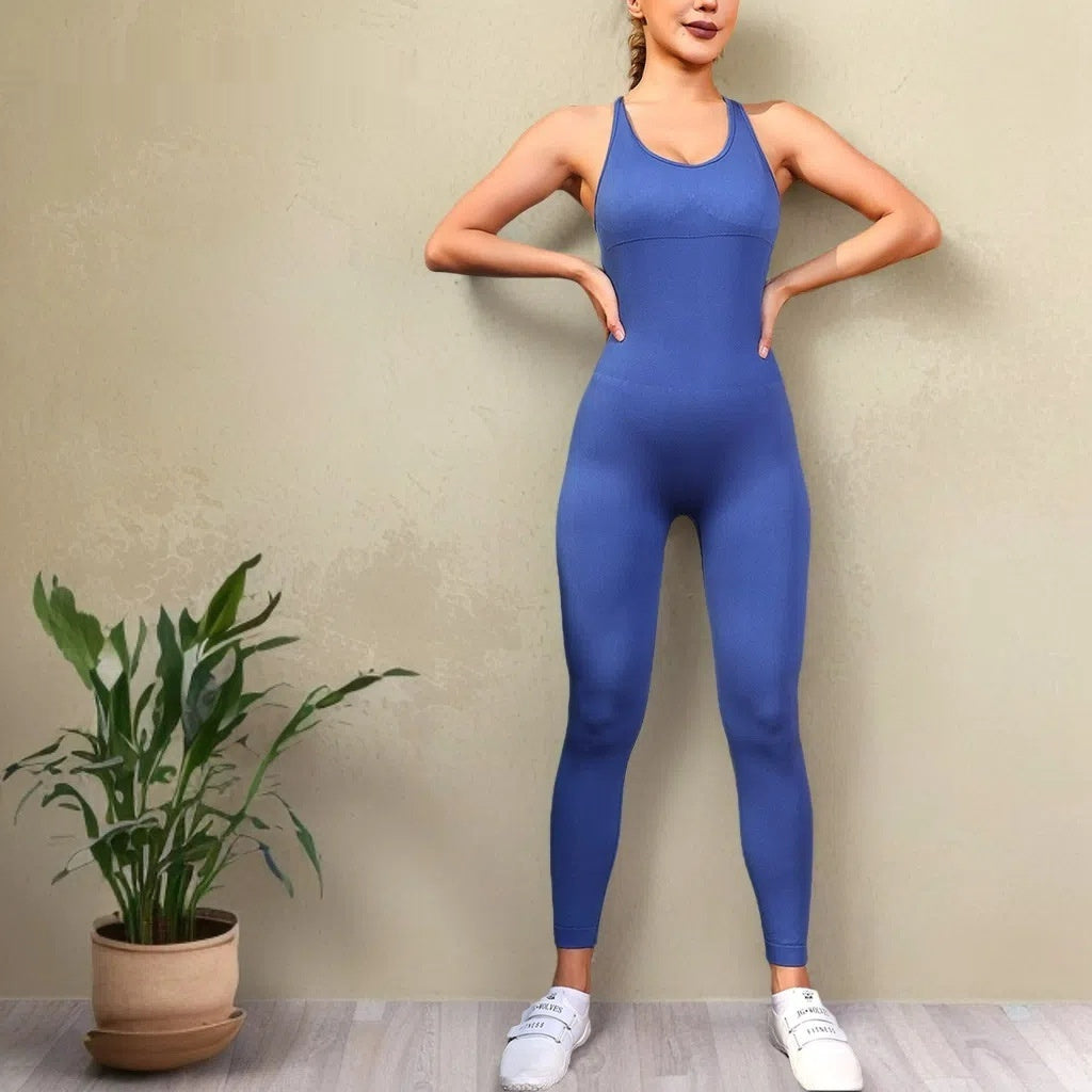 Tight Fitting Slimming Yoga Quick Drying Exercise Jumpsuit