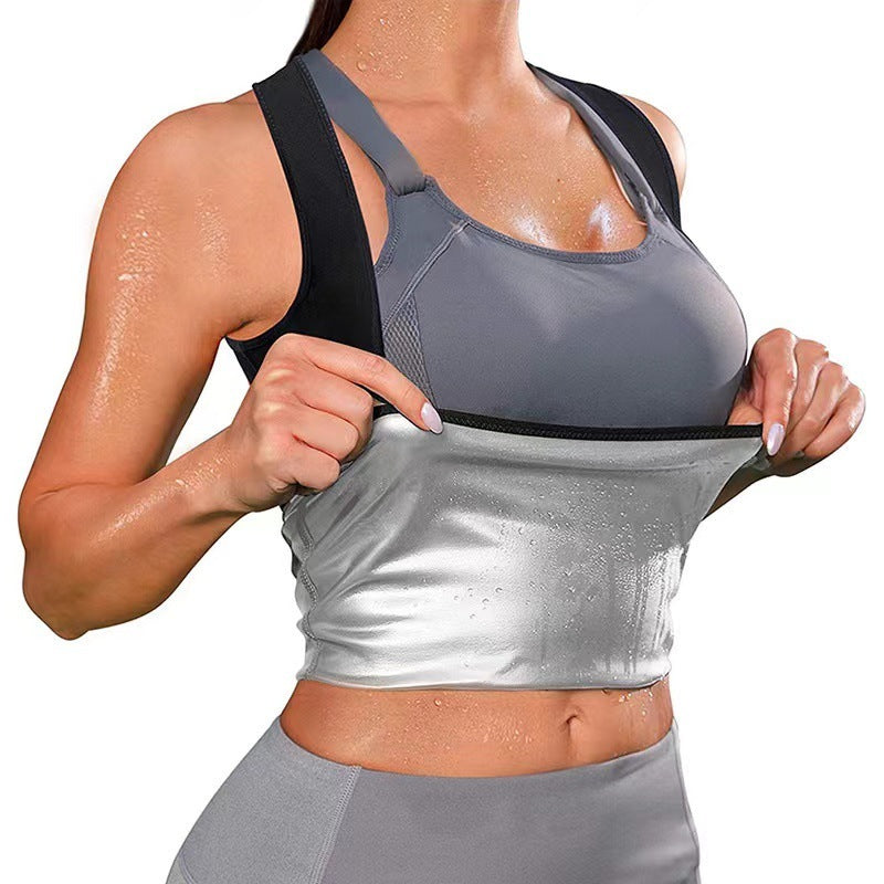 Violently Sweat Shapewear Silver Pastebrushing Vest