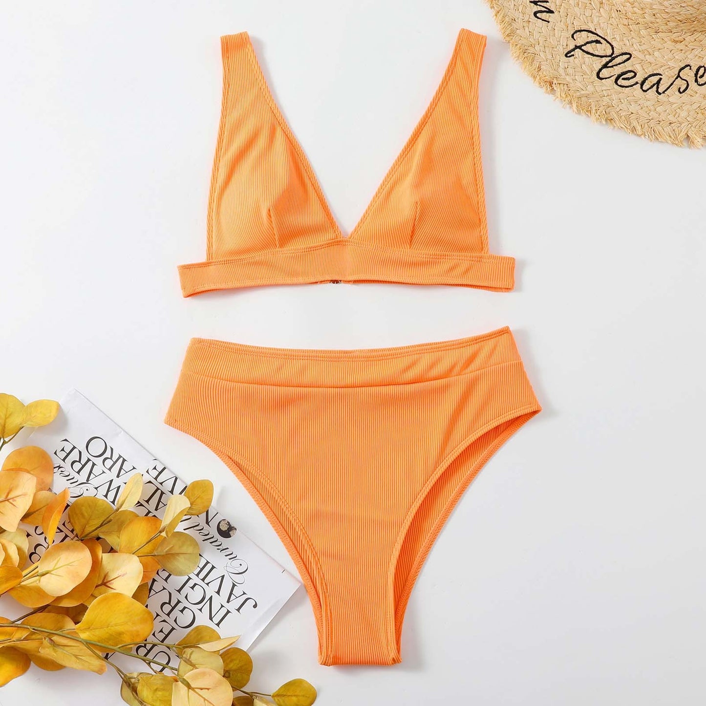 High Waisted Sexy Split Bikini Swimsuit