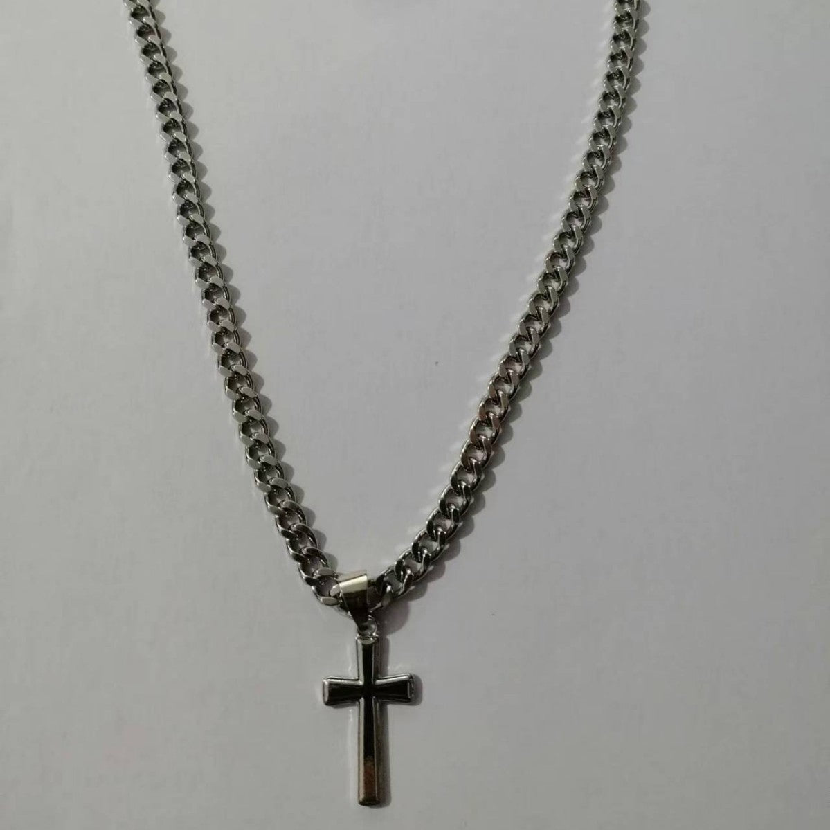 European And American Popular New To My Man Glossy Cross Pendant