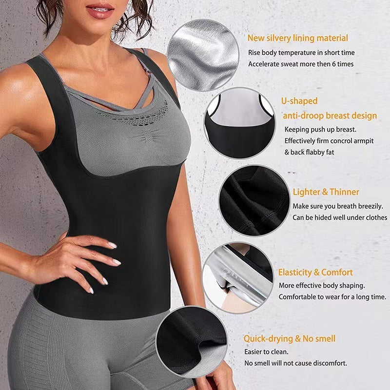 Violently Sweat Shapewear Silver Pastebrushing Vest