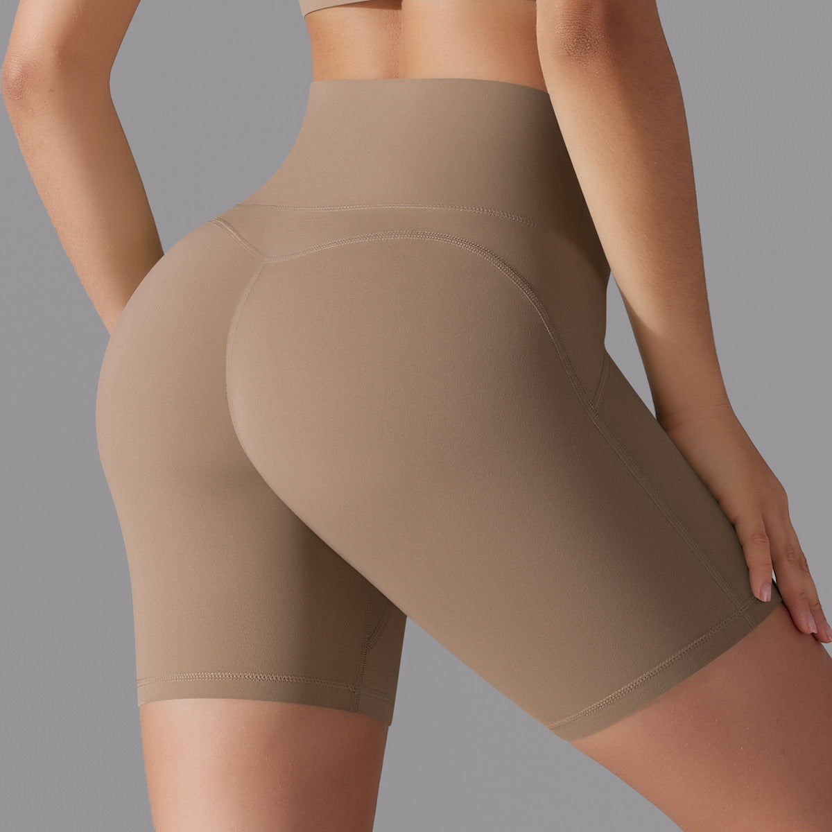 Yoga-Shorts mit hoher Taille für Damen