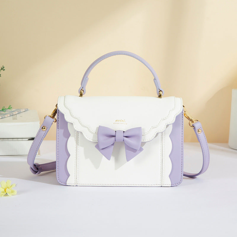 Women's Fashion New Bow Style Small Square Bag