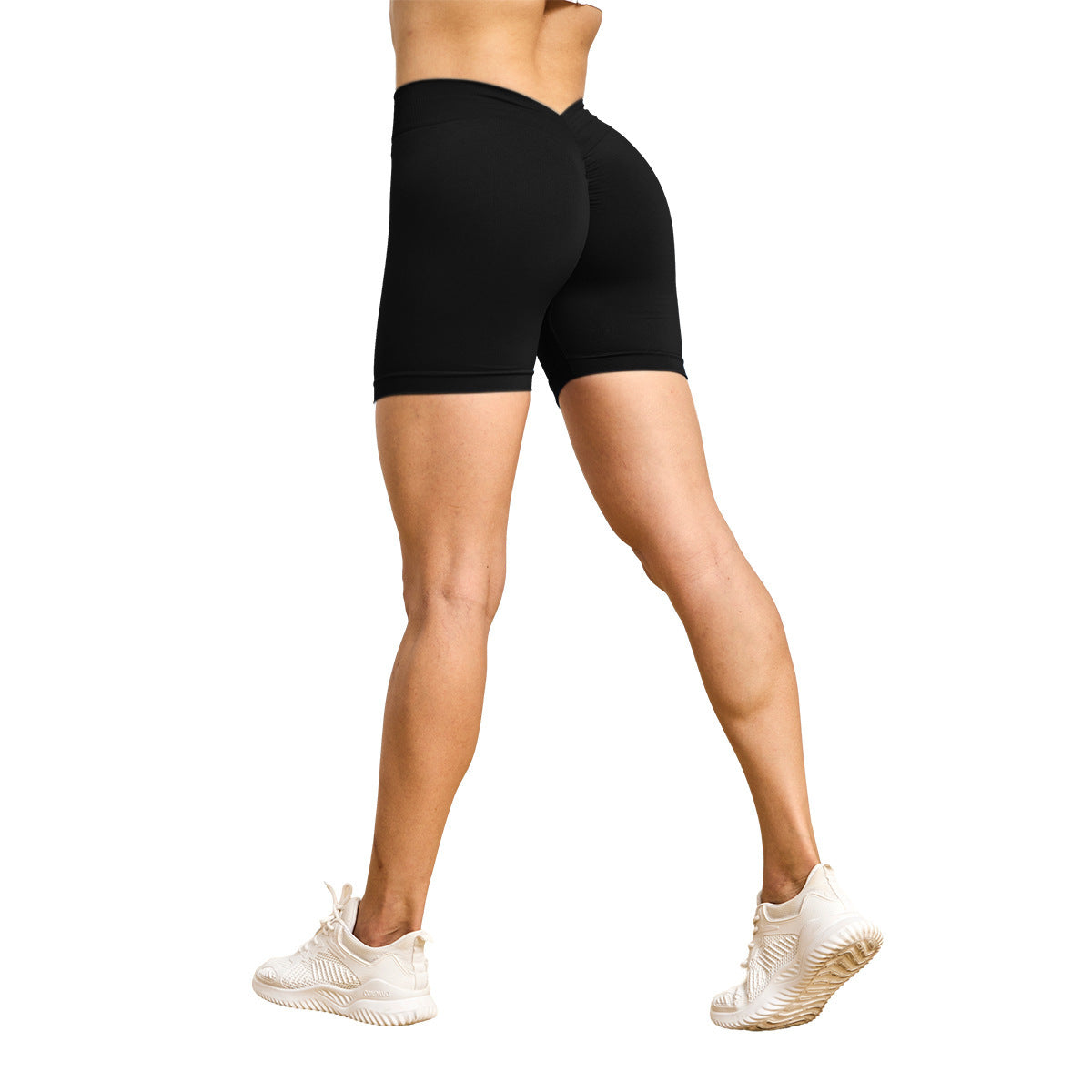 Seamless Yoga Clothes Women's Back V Bum Lift Shorts