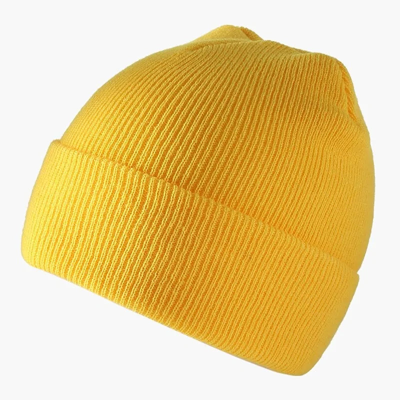 Ribbed Knitted Fisherman Beanie Hat