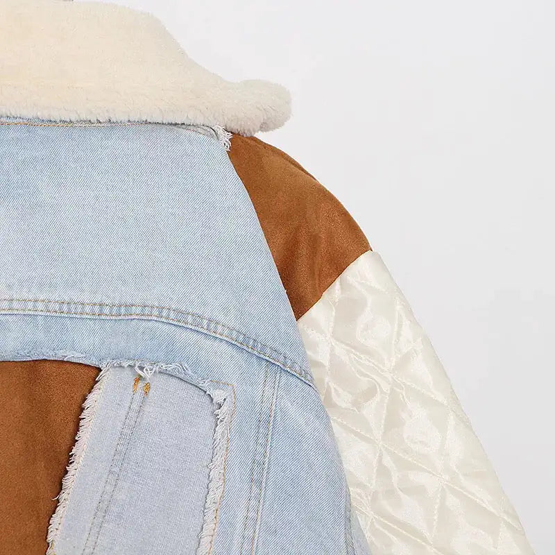 Sherpa-Jacke aus Denim