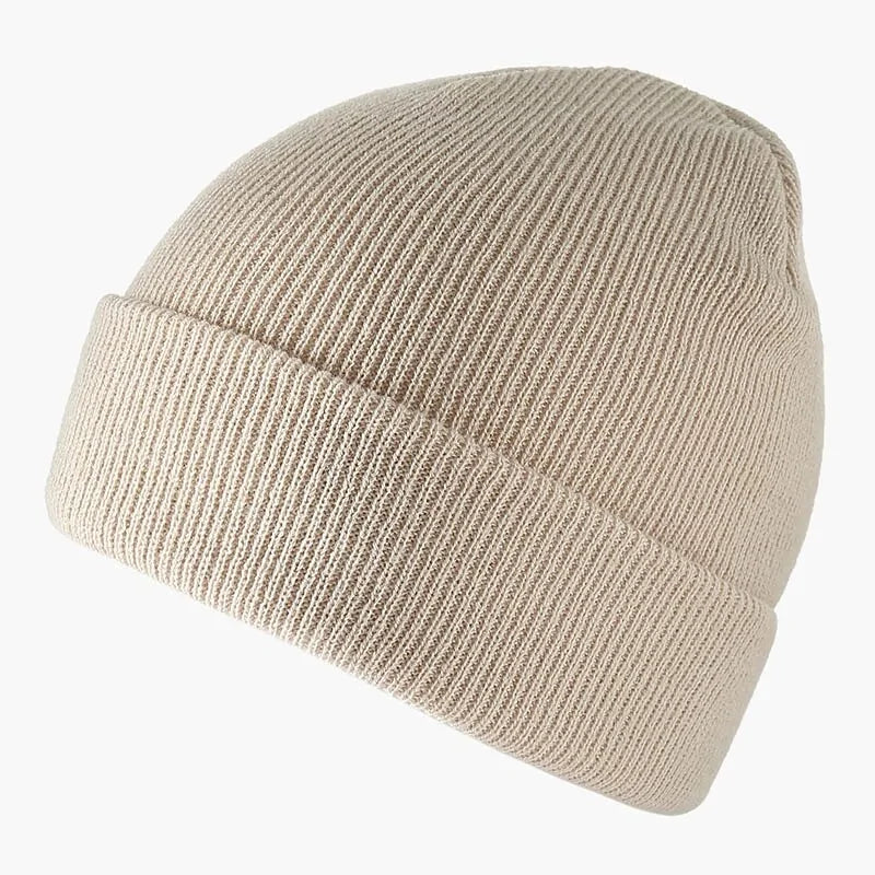 Ribbed Knitted Fisherman Beanie Hat