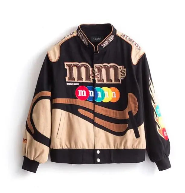 Bomber Letter M Embroidery Jacket Women